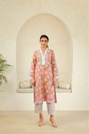 Luxe Peach Serenity Cotton Premium Kurta Set