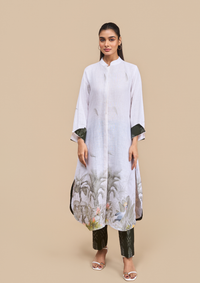 Naseebo Kely Midnight Garden Linen Kurta Set