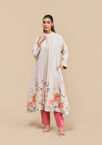 Naseebo Lunelle Floral Bloom Linen Kurta Set