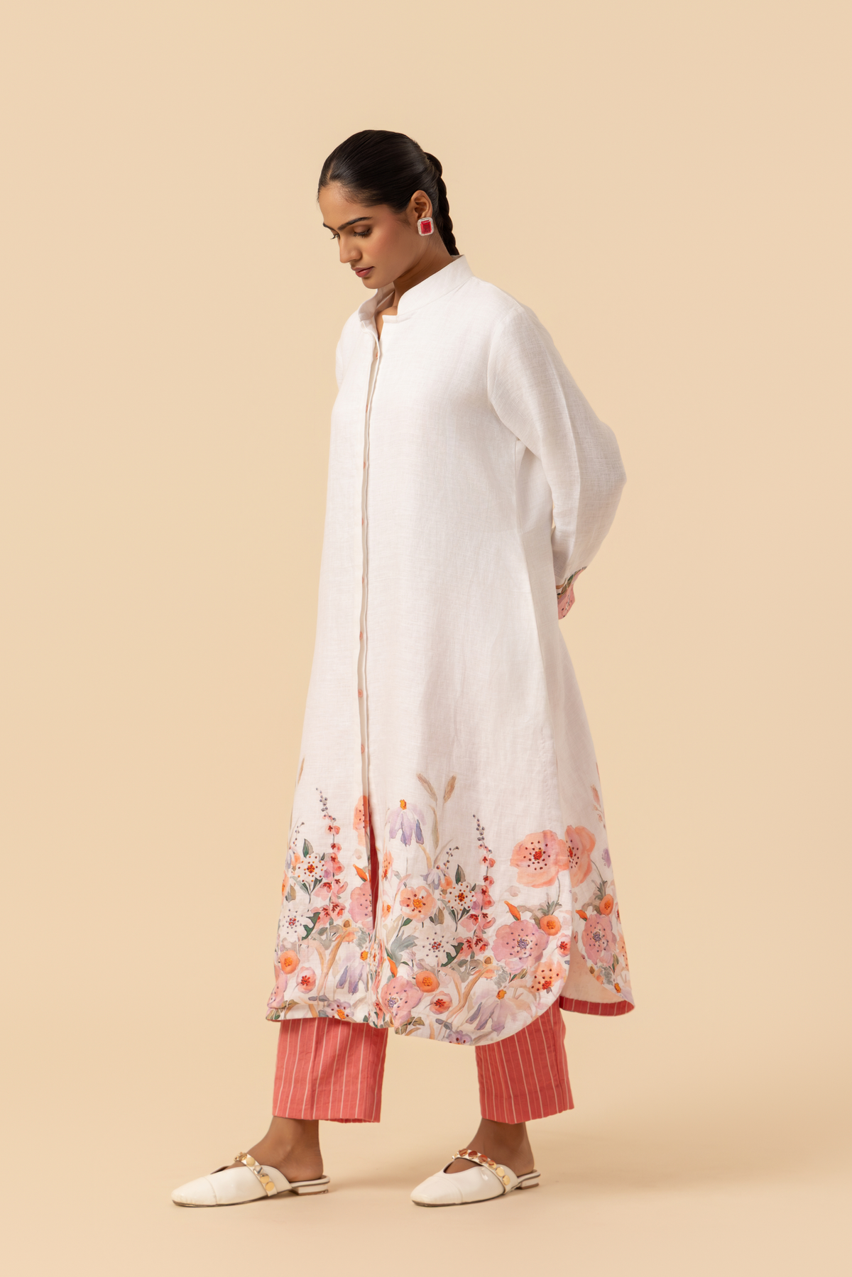 Naseebo Springtime Flora Linen Co-ord Set