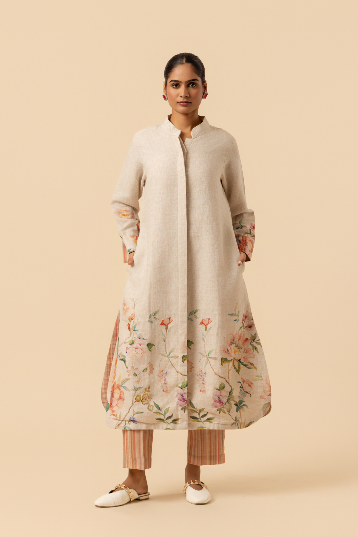 Naseebo Roseate Garden Linen Co-ord Set