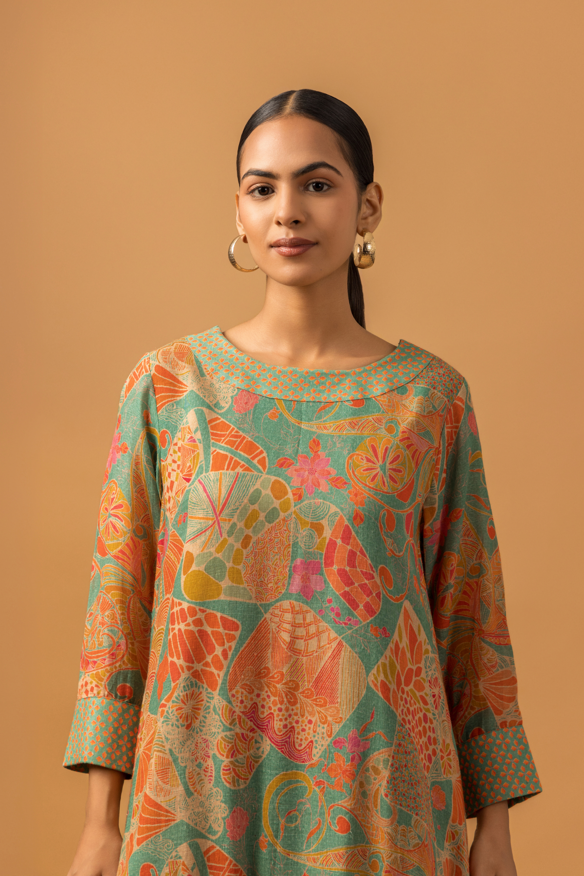 Naseebo Marigold Maze Linen Co-ord Set
