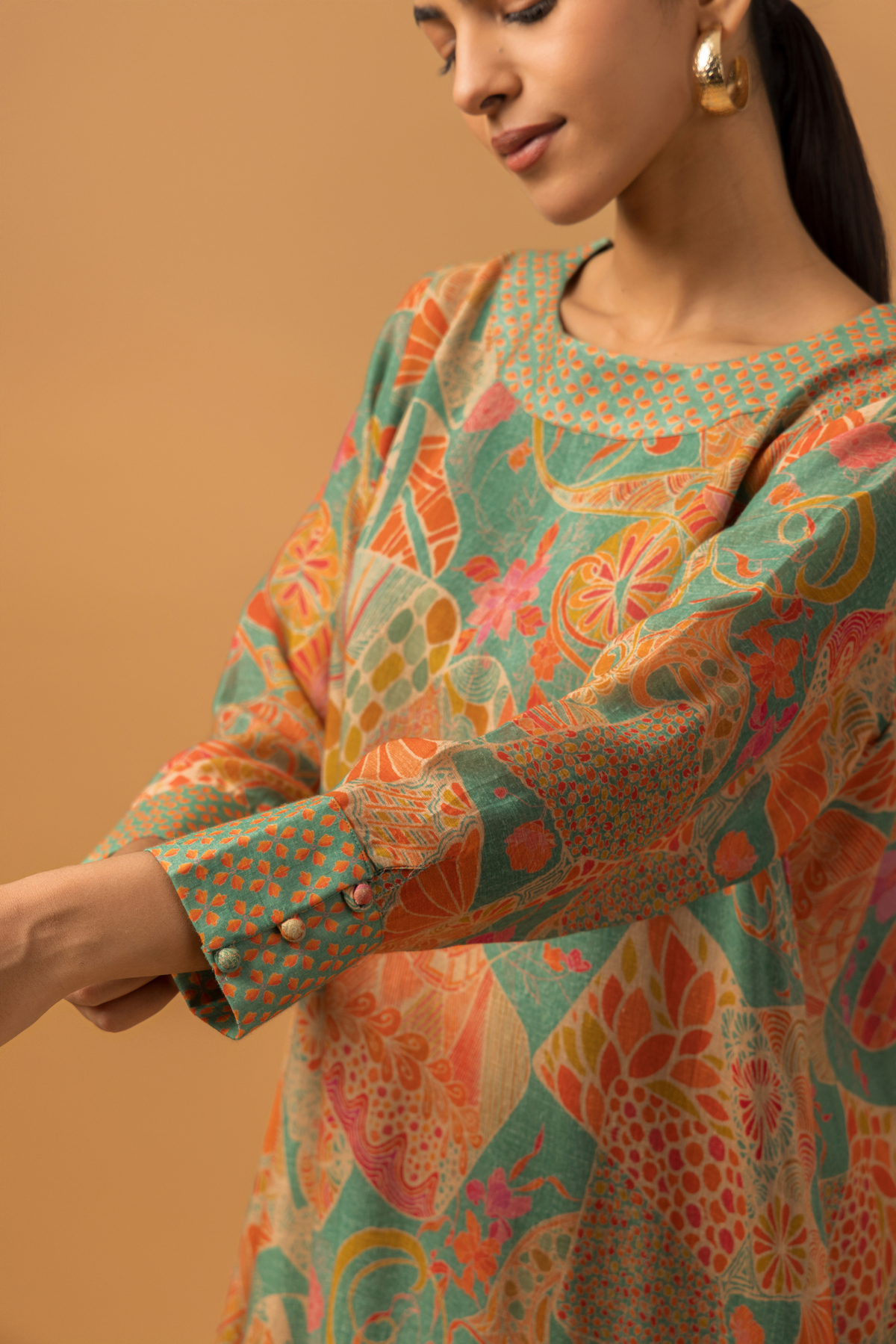 Naseebo Marigold Maze Linen Co-ord Set