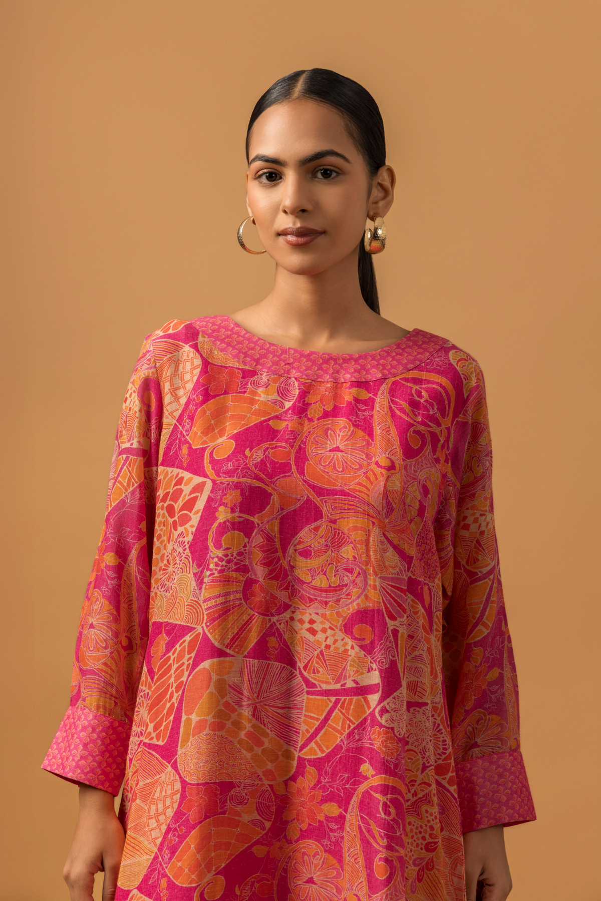 Naseebo Roseate Motif Linen Co-ord Set
