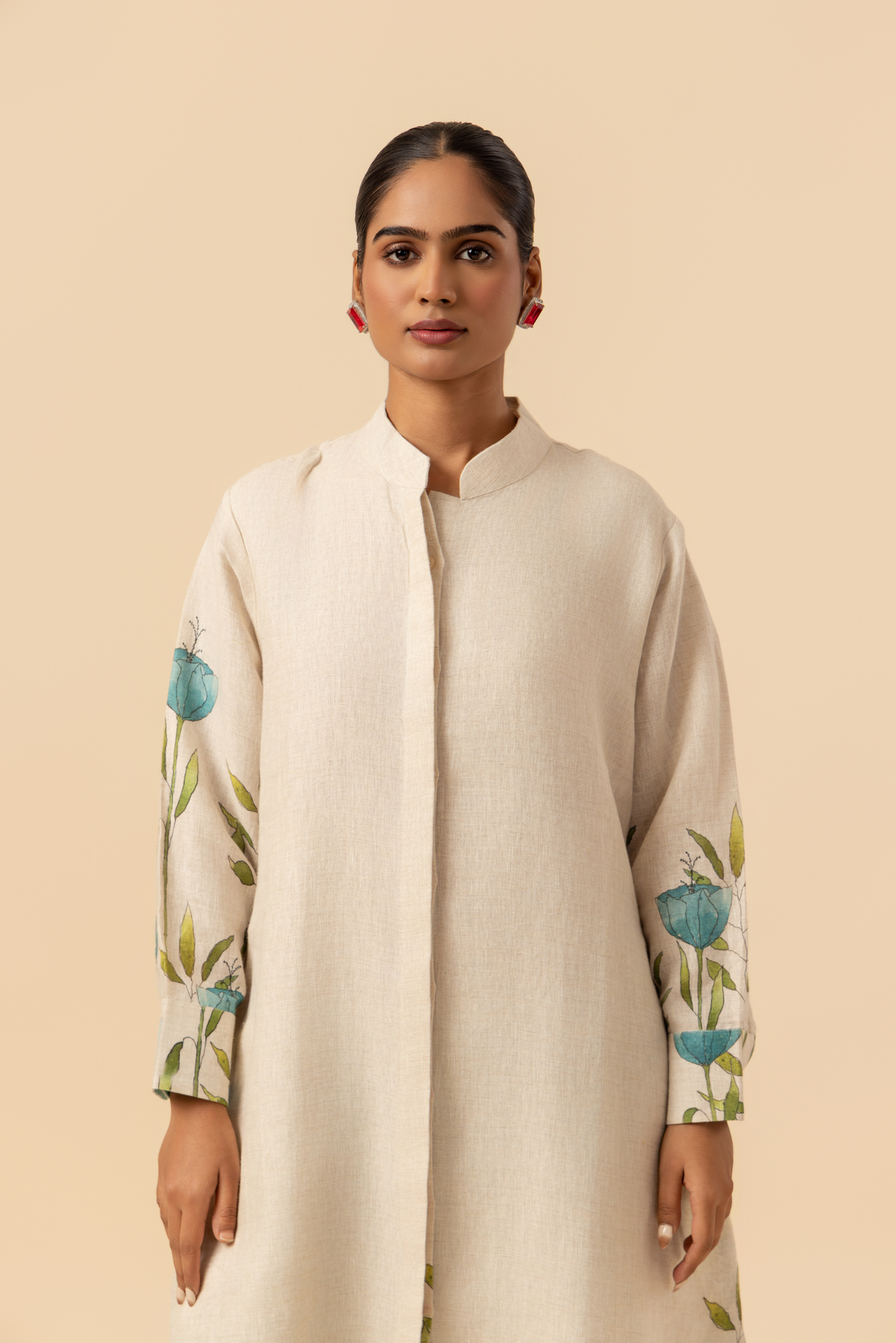 Naseebo Mint Vines Linen Co-ord Set
