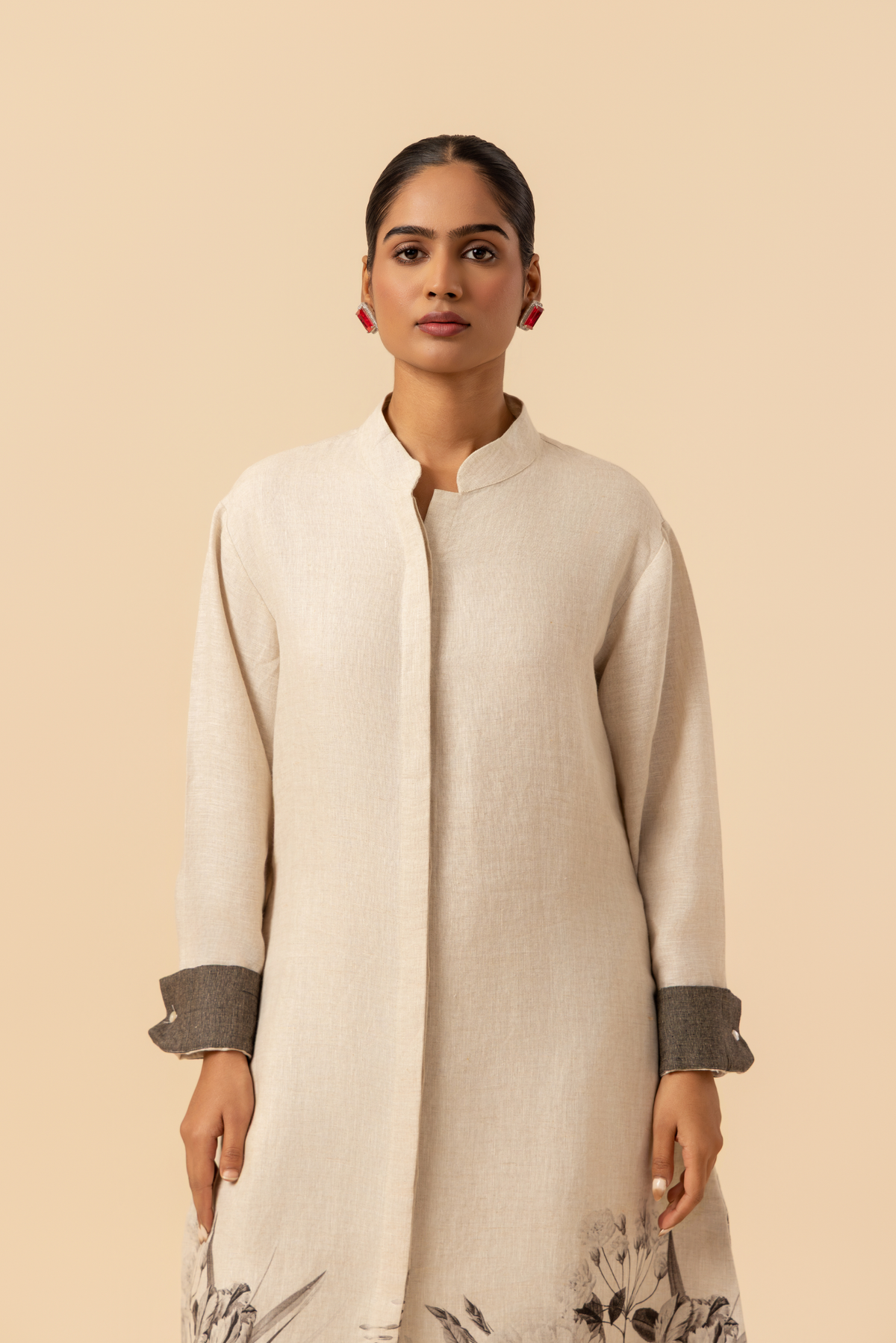 Naseebo Ink Monochrome Linen Co-ord Set