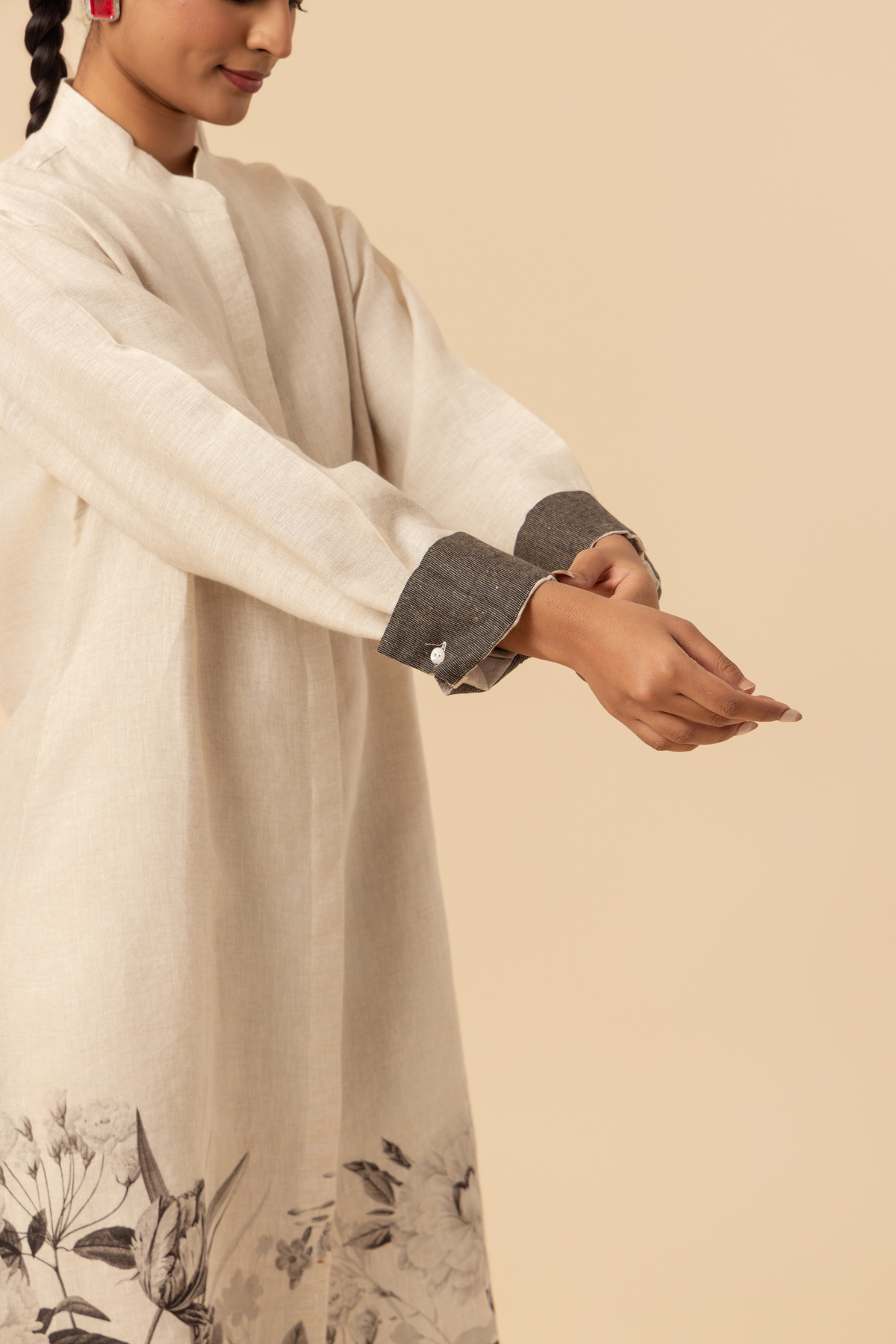 Naseebo Ink Monochrome Linen Co-ord Set