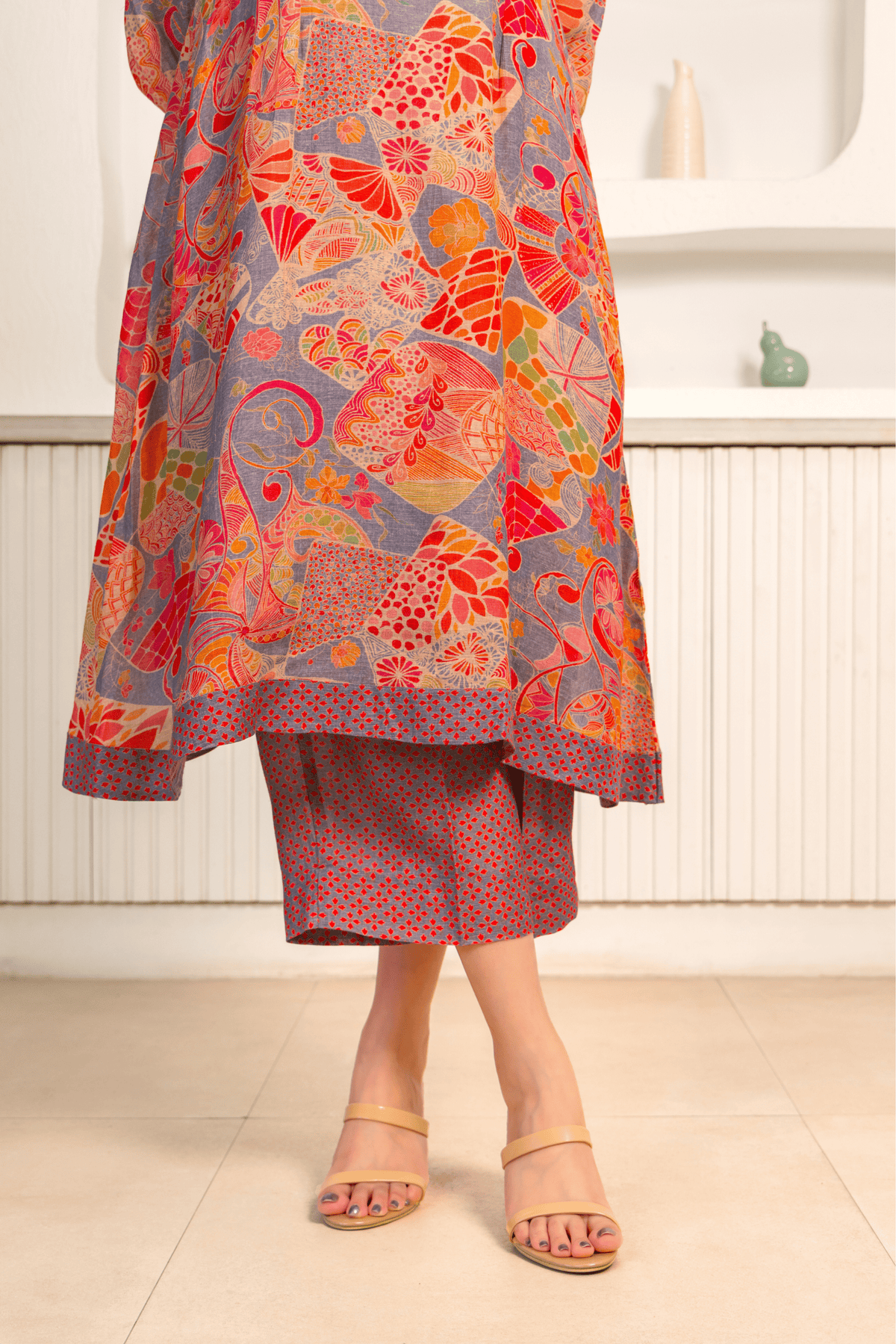 Sunset Mosaic Linen Premium Co-ord Set