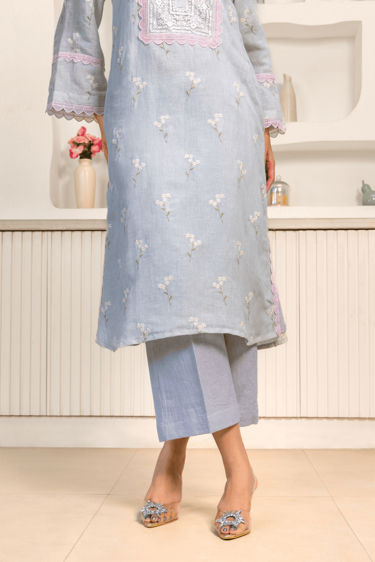 Serene Grace Linen Premium Kurta Set