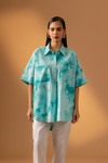 Naseebo Aqua Mirage Tie-Dye Women Shirt