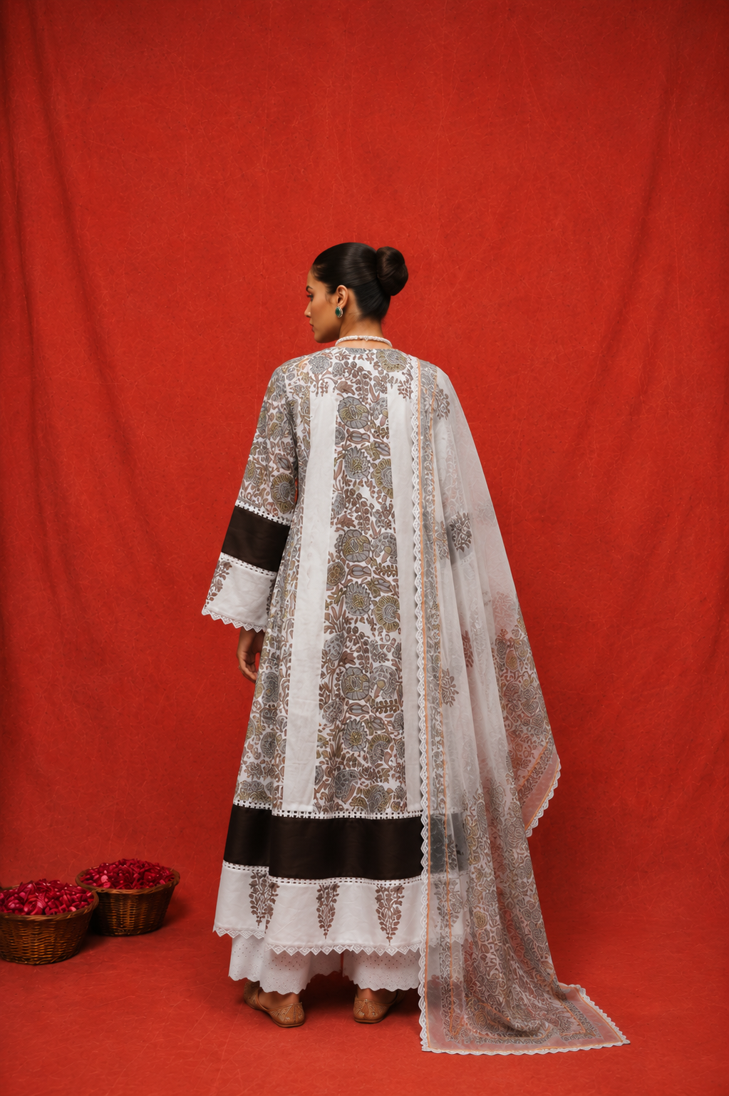 Naseebo Ivory Heritage Hand Block Printed Kurta Set