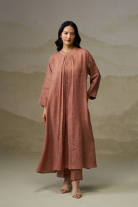 Naseebo Mocha Muse Pleated Linen Co-ord Set