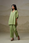 Naseebo Olive Sage Linen Co-ord Set