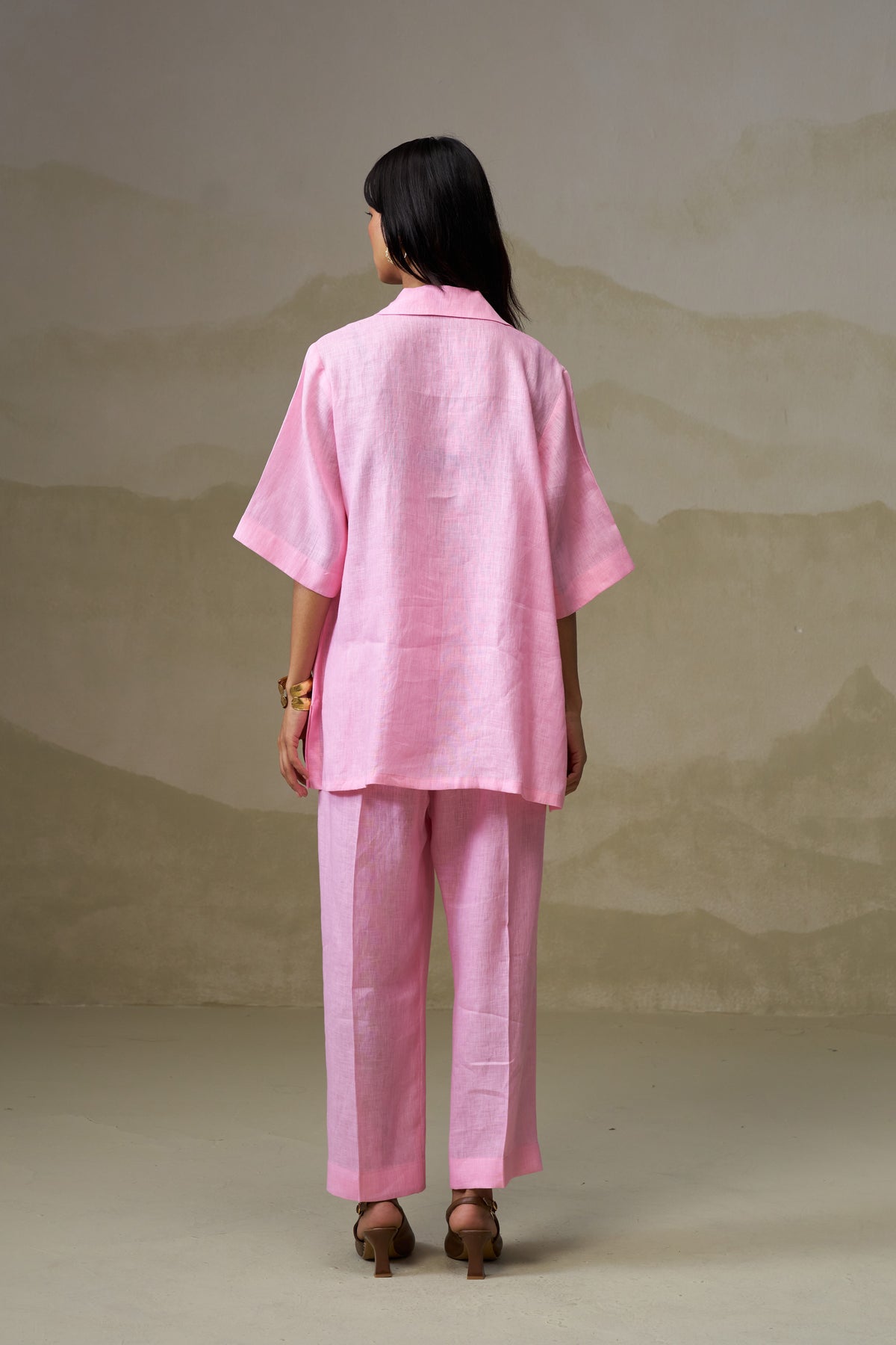 Naseebo Blossom Pink Linen Co-ord Set