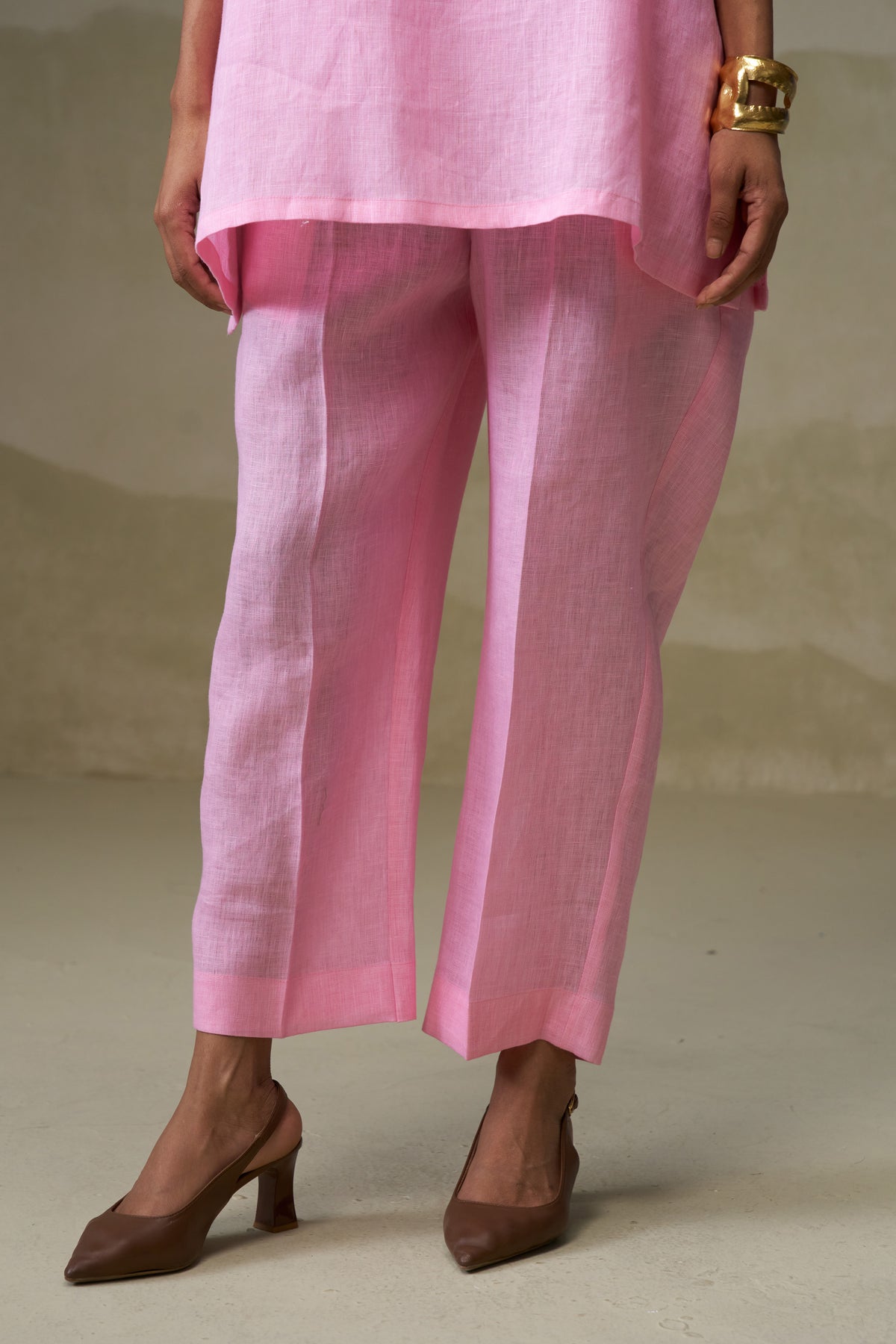 Naseebo Blossom Pink Linen Co-ord Set