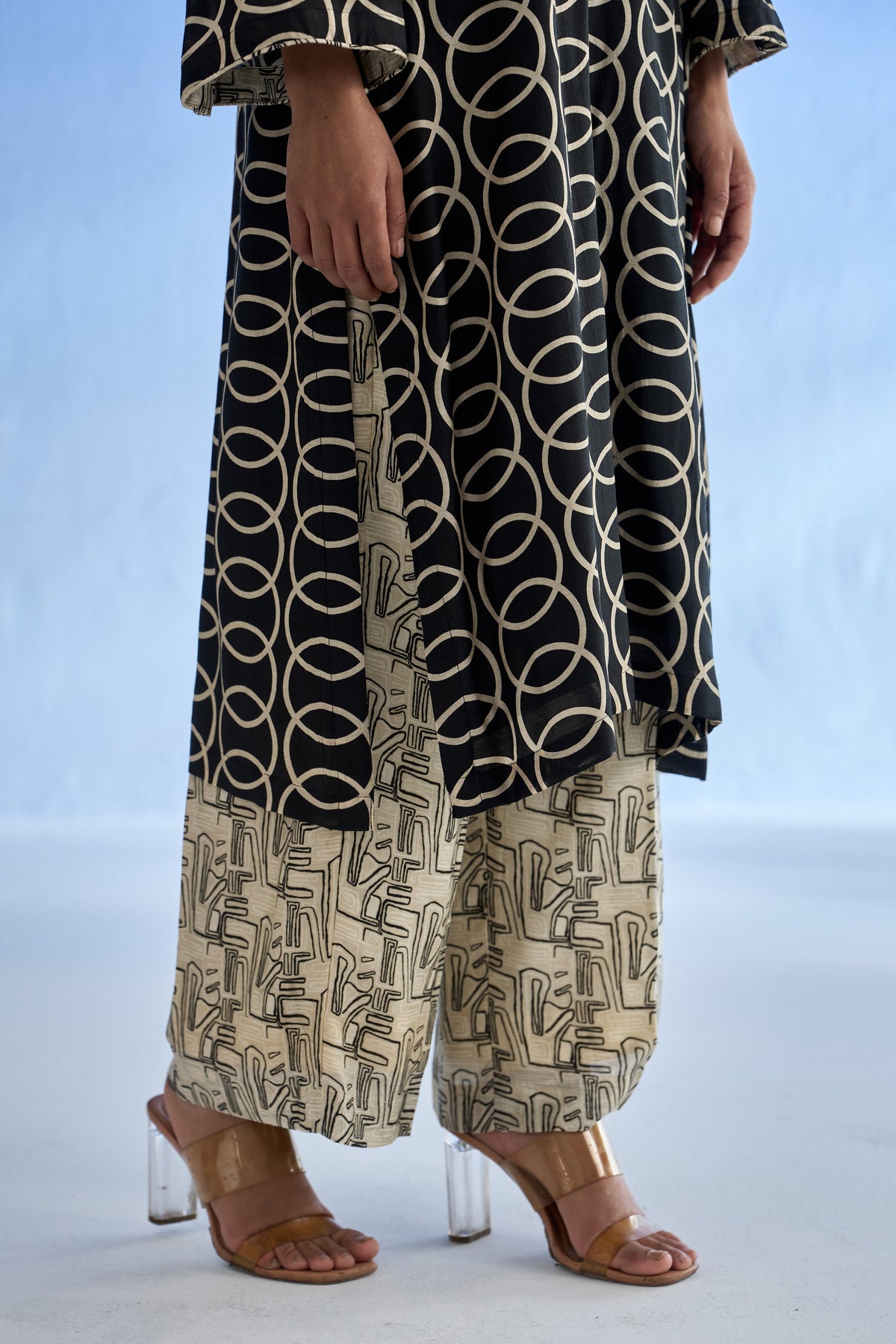 Naseebo Noir Loop MulSatin Co-ord Set