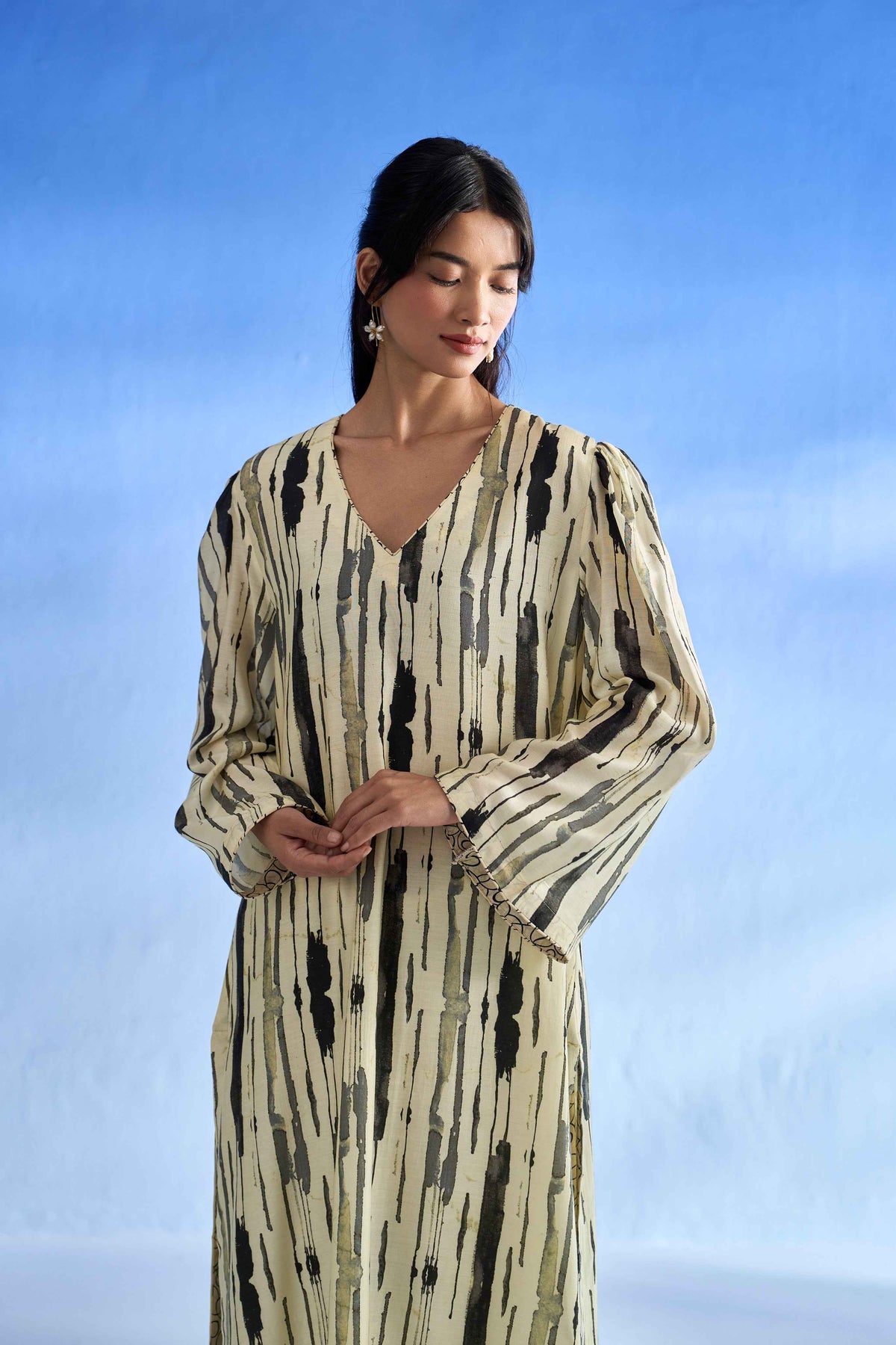 Abstract Harmony Mulsatin Co-Ord Set
