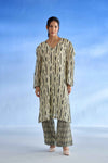 Naseebo Abstract Elegance Mulsatin Co-ord Set