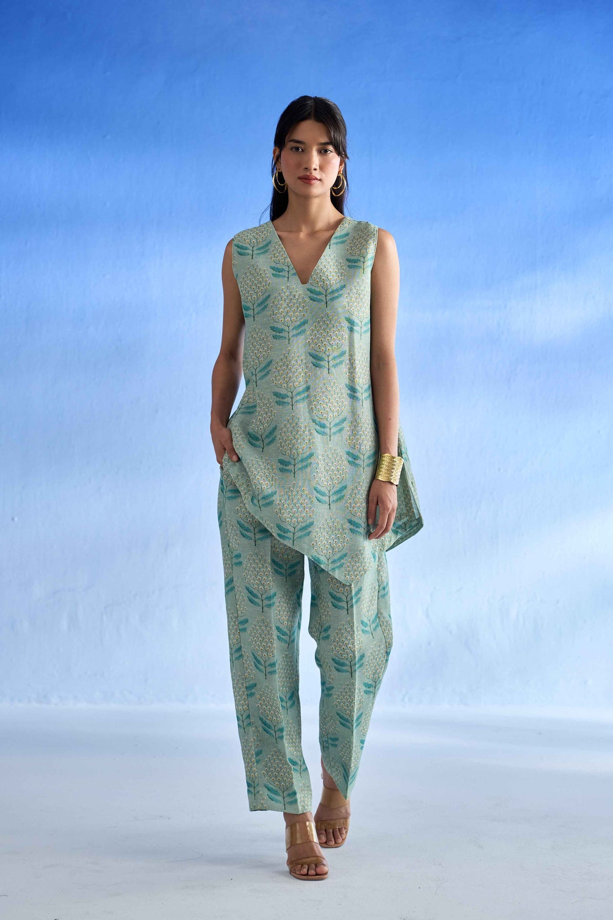 Linen Printed Co-ord set