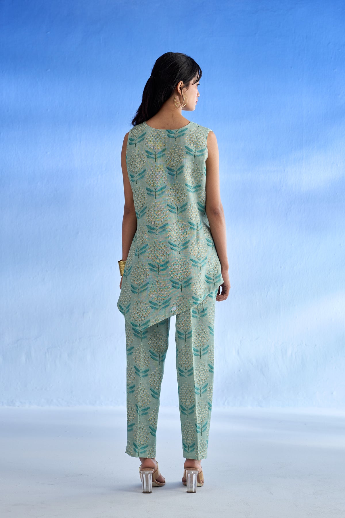 Naseebo Willow Mint Linen Co-ord Set