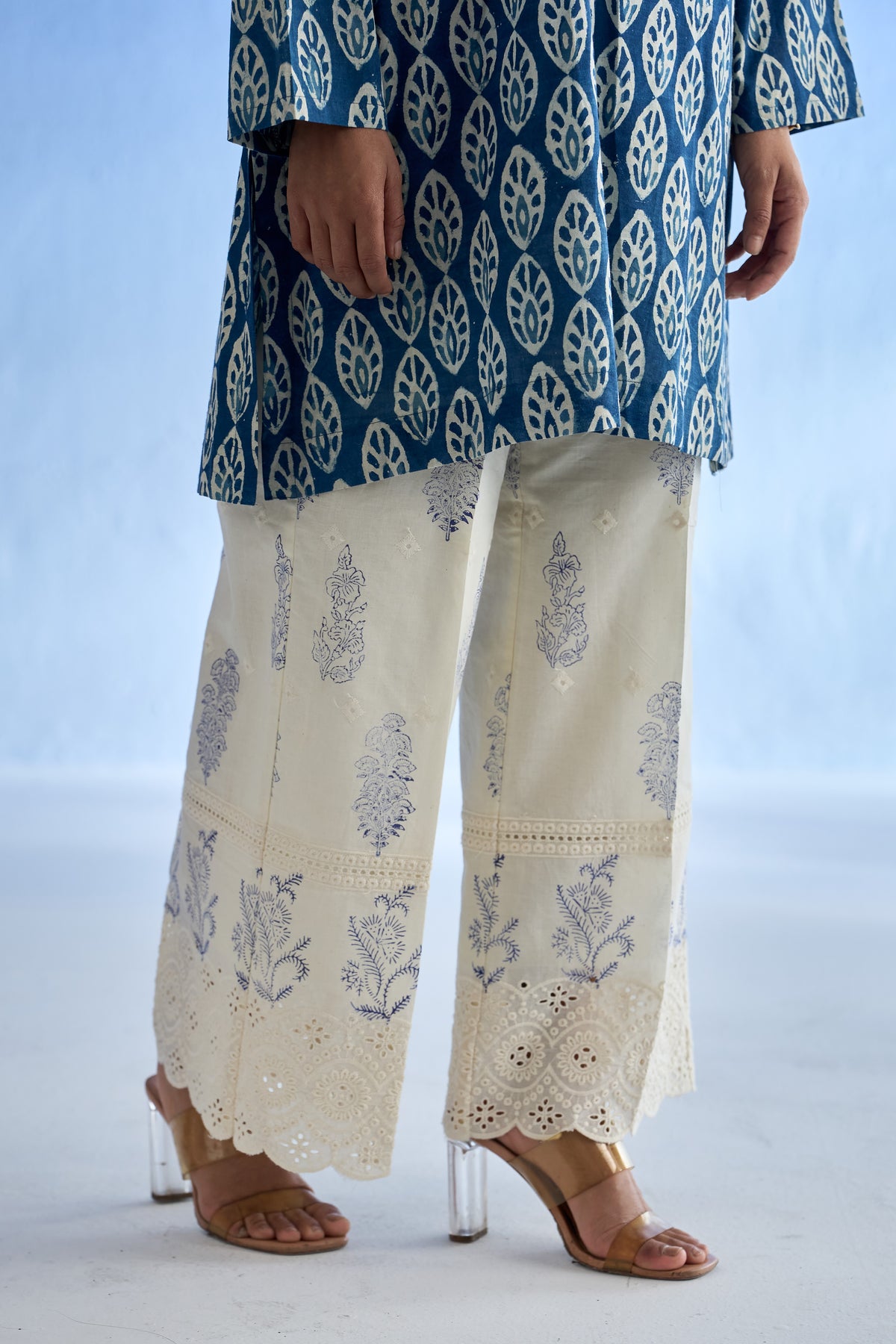 Naseebo Indigo Leaf Linen Co-ord Set