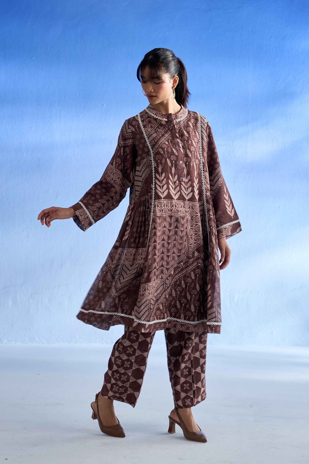 Brown Reverie Linen Co-ord Set