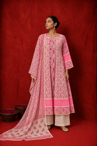 Naseebo Vrinda Hand Block Printed Anarkali Set