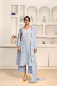 Naseebo Serene Grace Linen Kurta Set