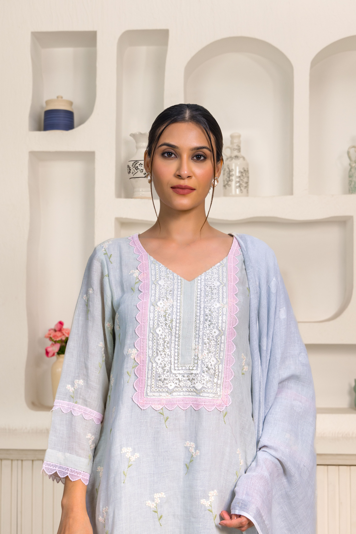Serene Grace Linen Premium Kurta Set