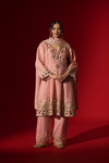 Naseebo Gulaabi Nazaakat Embroidered Brocade Kurta Set