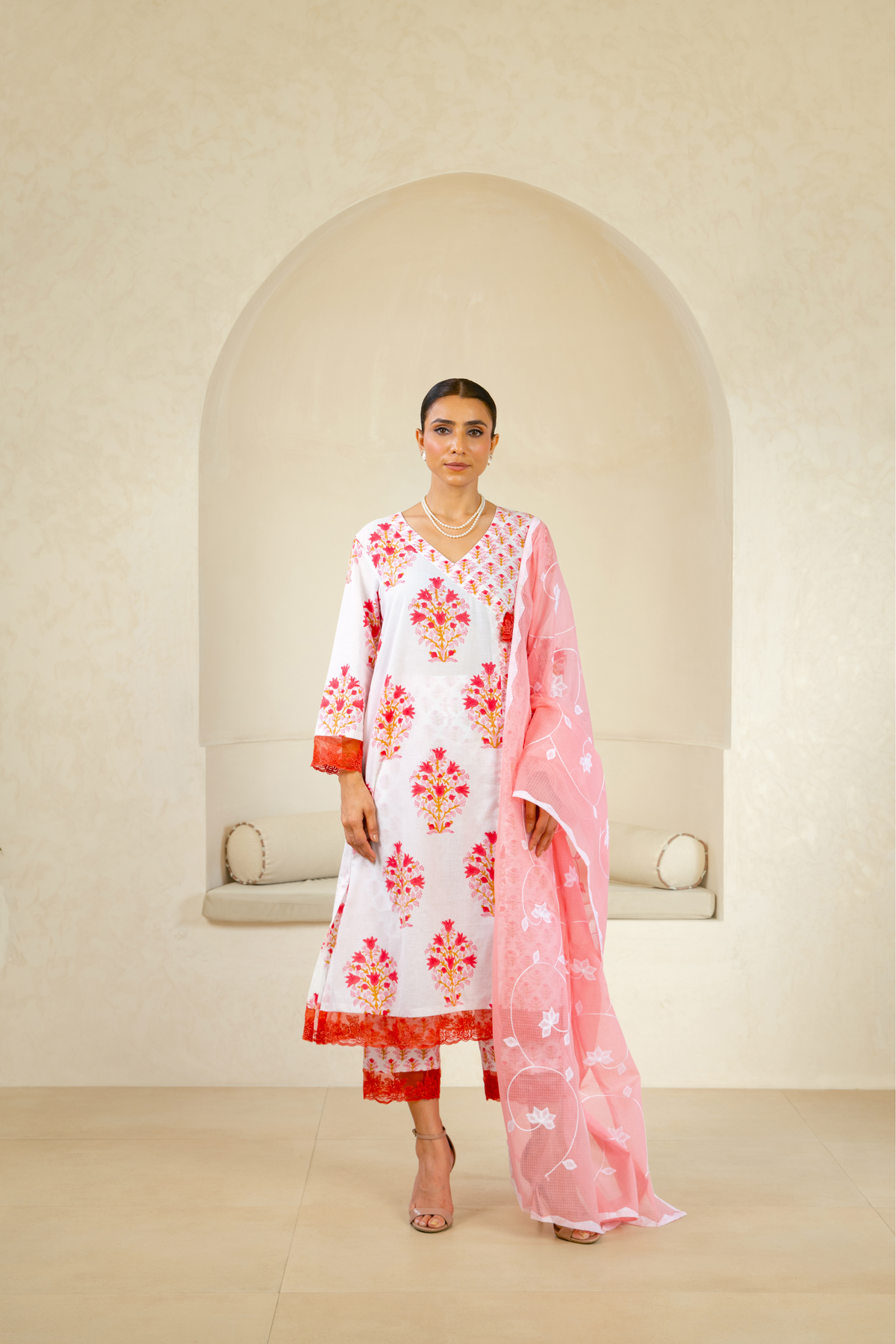 Petal Grace Cotton Premium Kurta Set