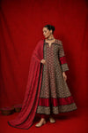 Naseebo Zohra Ajrakh Anarkali Set