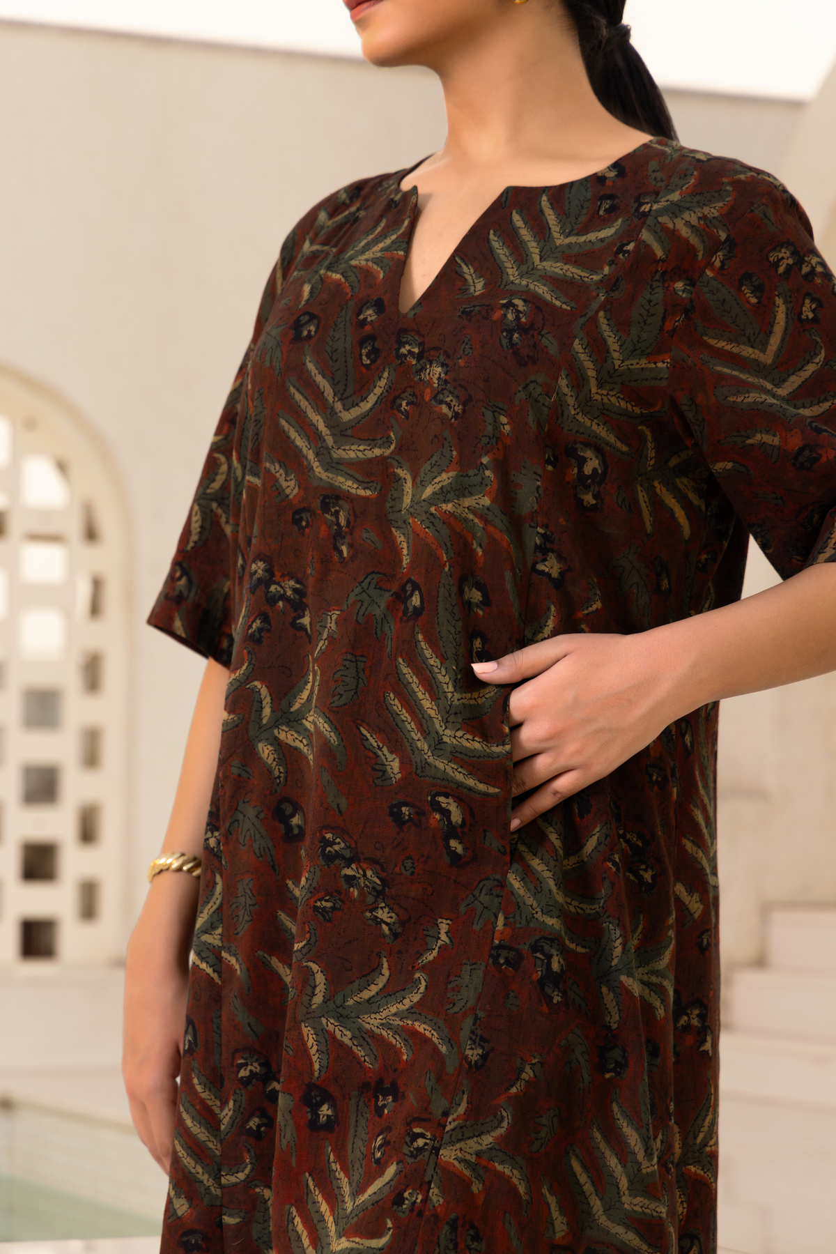 Autumn Vines Ajrakh Coord Set