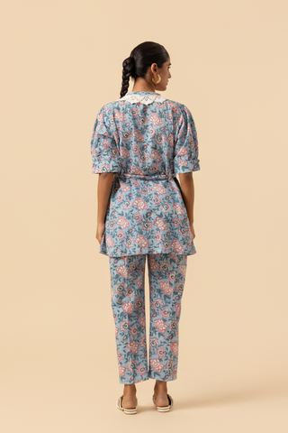 Naseebo Pastel Petal Cotton Co-ord Set