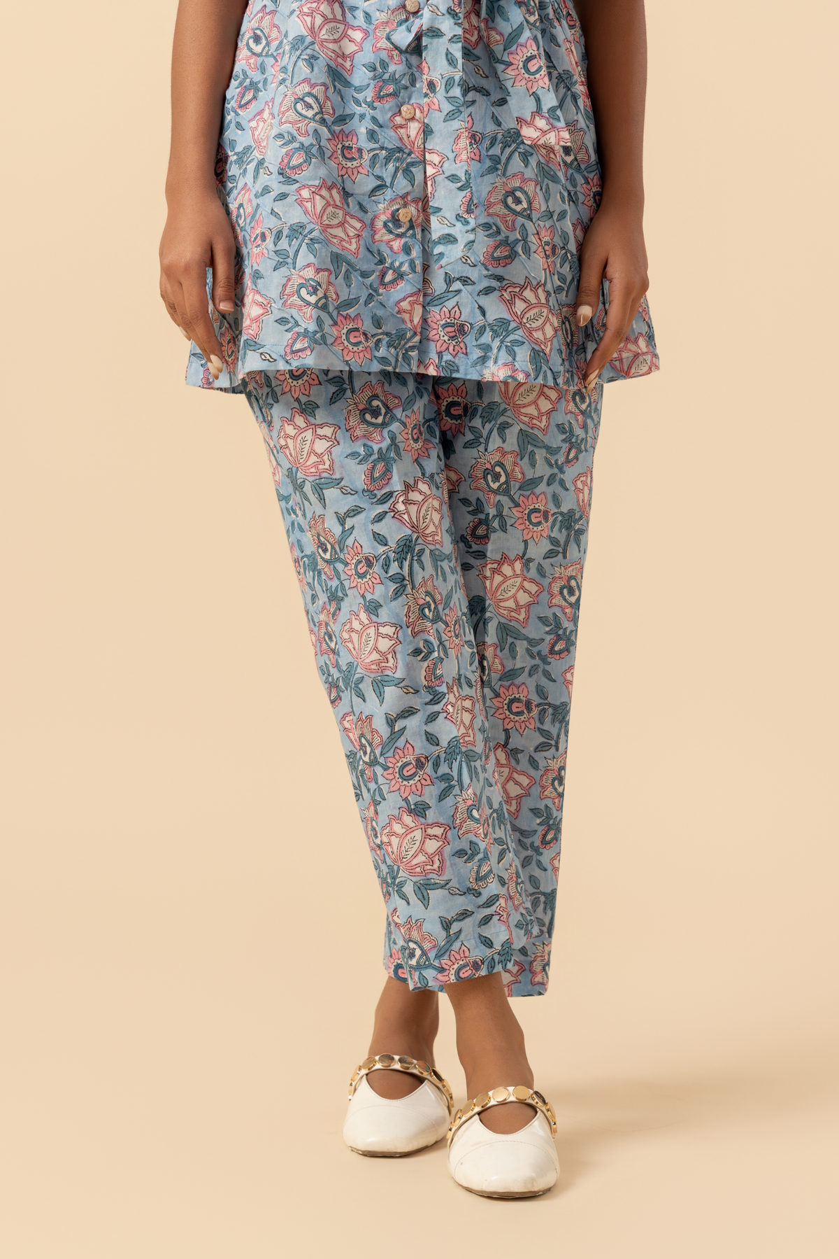 Naseebo Pastel Petal Cotton Co-ord Set