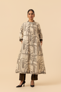 Naseebo Abstract Flow Linen Co-ord Set