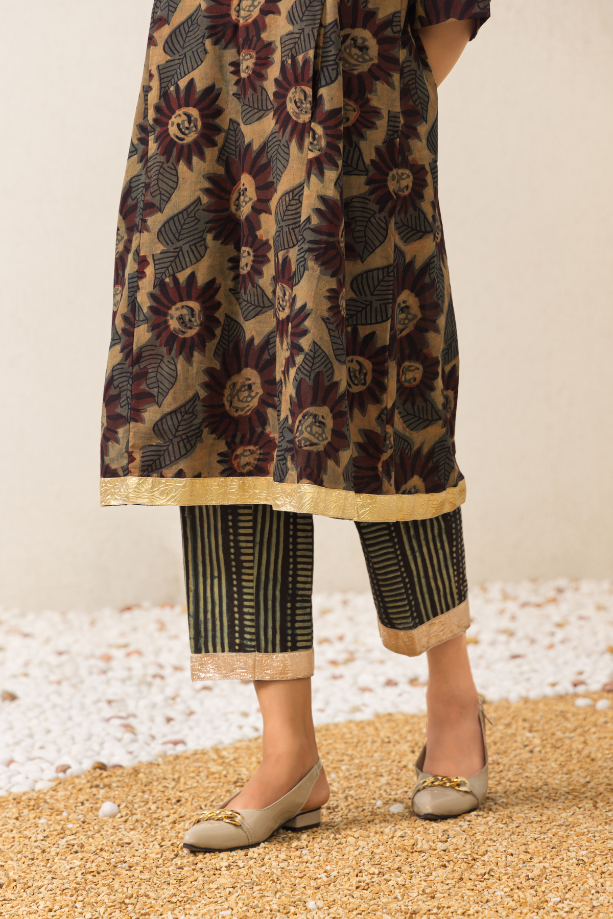 Sunflower Serenade Ajrakh Coord Set