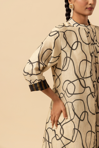 Naseebo Infinity Curve Linen Premium Co-ord Set