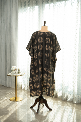 Mystic Shibori Silk Kaftan with Pants