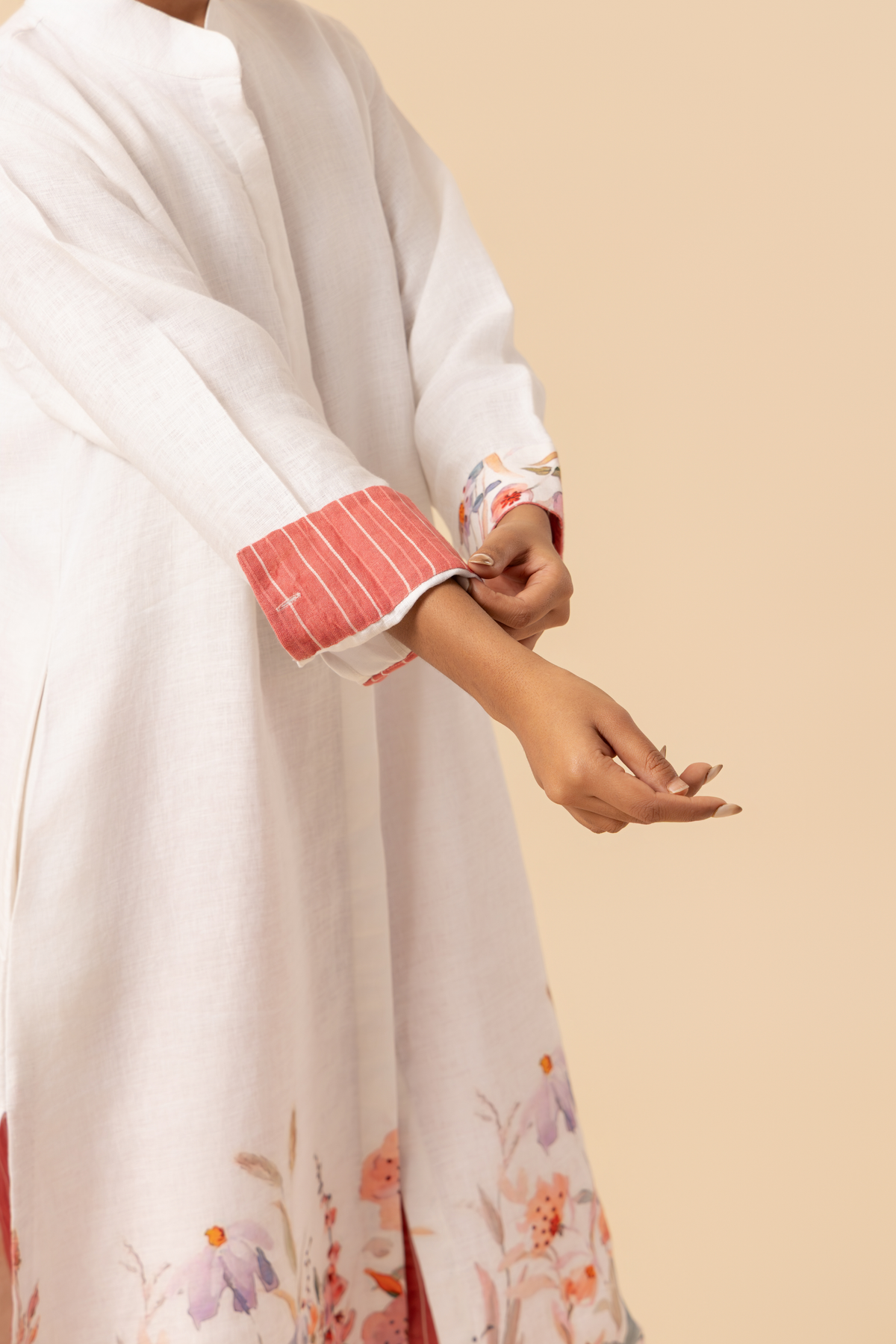 Naseebo Springtime Flora Linen Co-ord Set