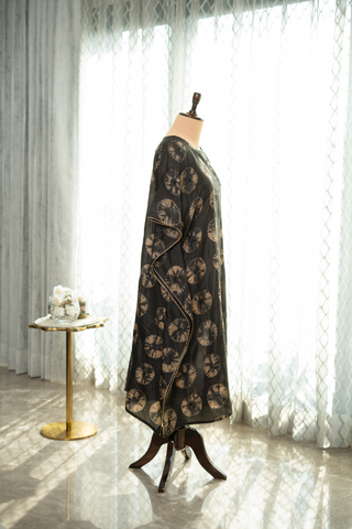 Mystic Shibori Silk Kaftan with Pants
