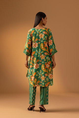 Naseebo Sage Rhythm Muslin Coord Set