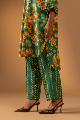 Naseebo Sage Rhythm Muslin Coord Set
