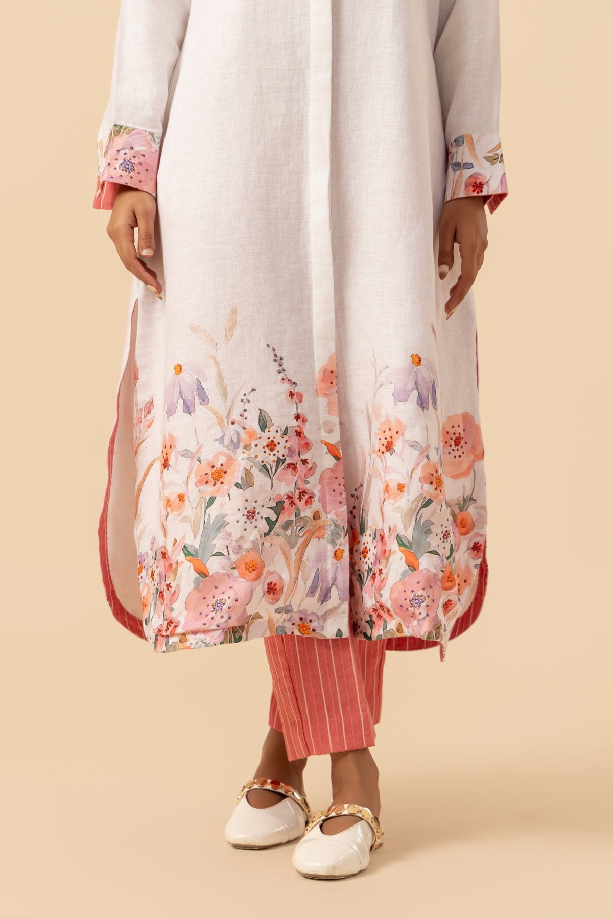 Naseebo Springtime Flora Linen Co-ord Set