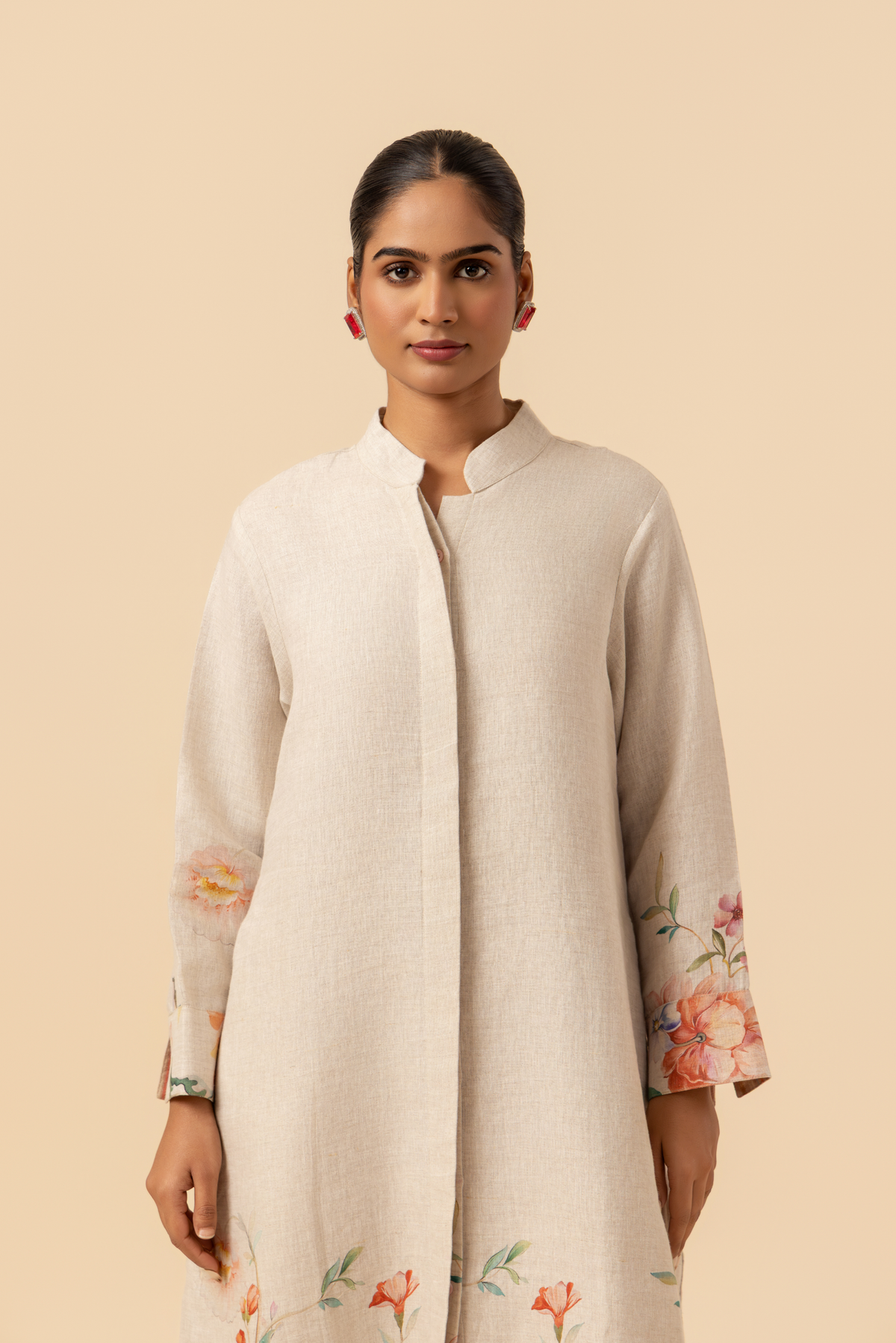 Naseebo Roseate Garden Linen Co-ord Set