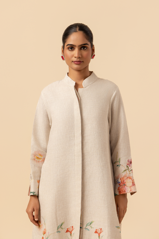 Naseebo Roseate Garden Linen Premium Co-ord Set
