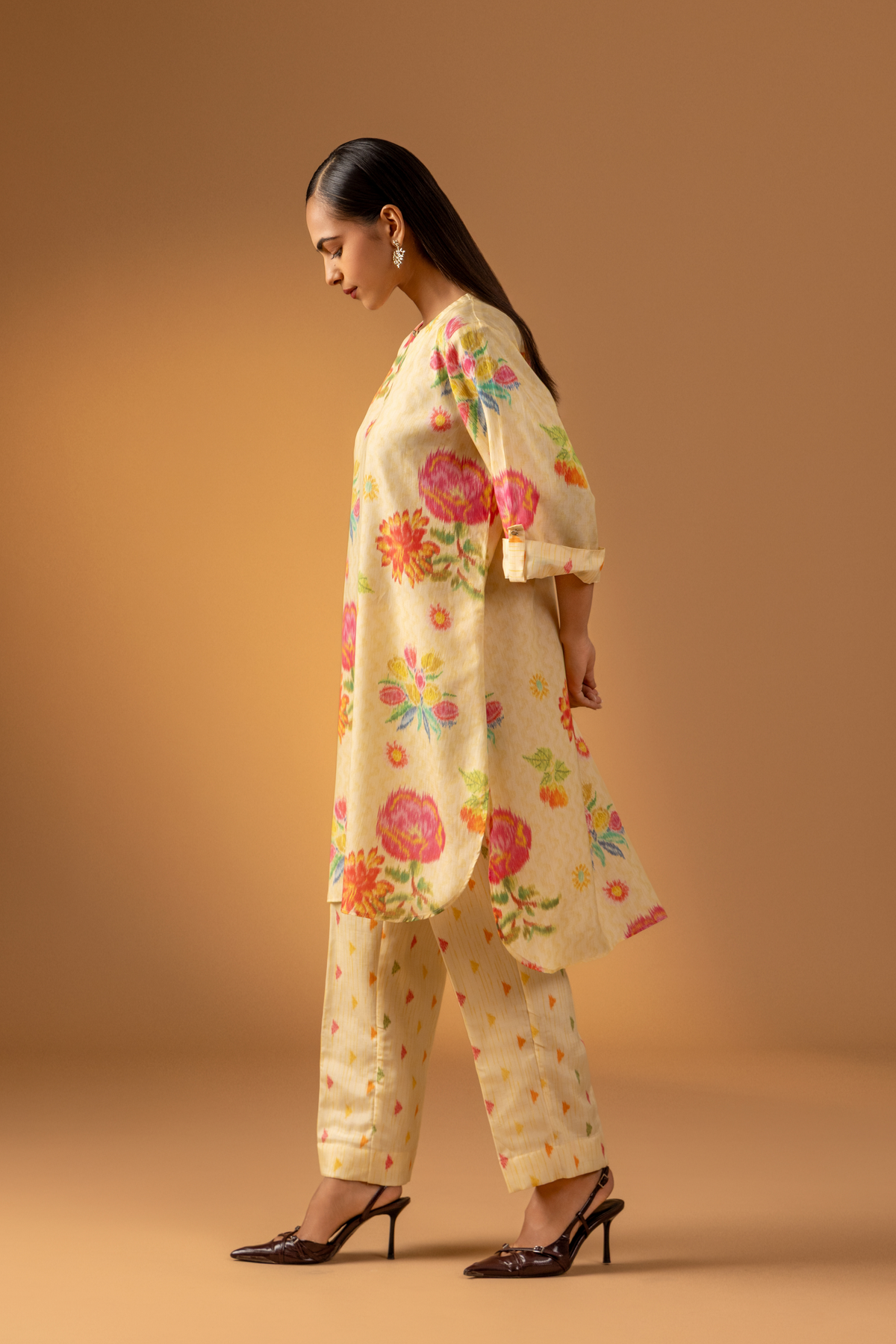Naseebo Vanilla Blush Muslin Coord Set