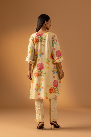 Naseebo Vanilla Blush Muslin Coord Set