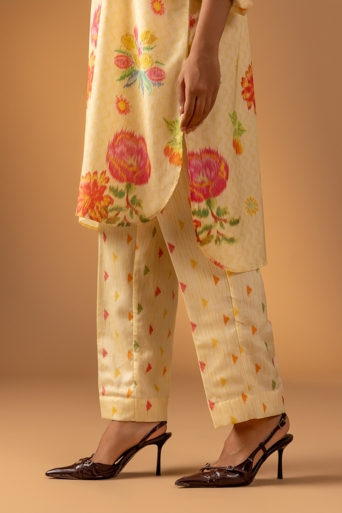 Naseebo Vanilla Blush Muslin Coord Set