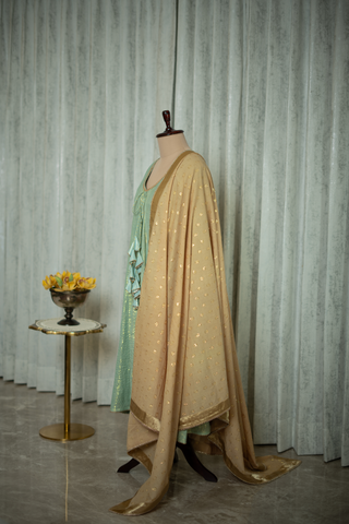 Sea Green Serenity Lurex Cotton Kurta Set